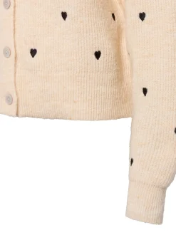 Y.A.S Damen Strickjacke mit Alpaka-Anteil - YASBow in sand schwarz
