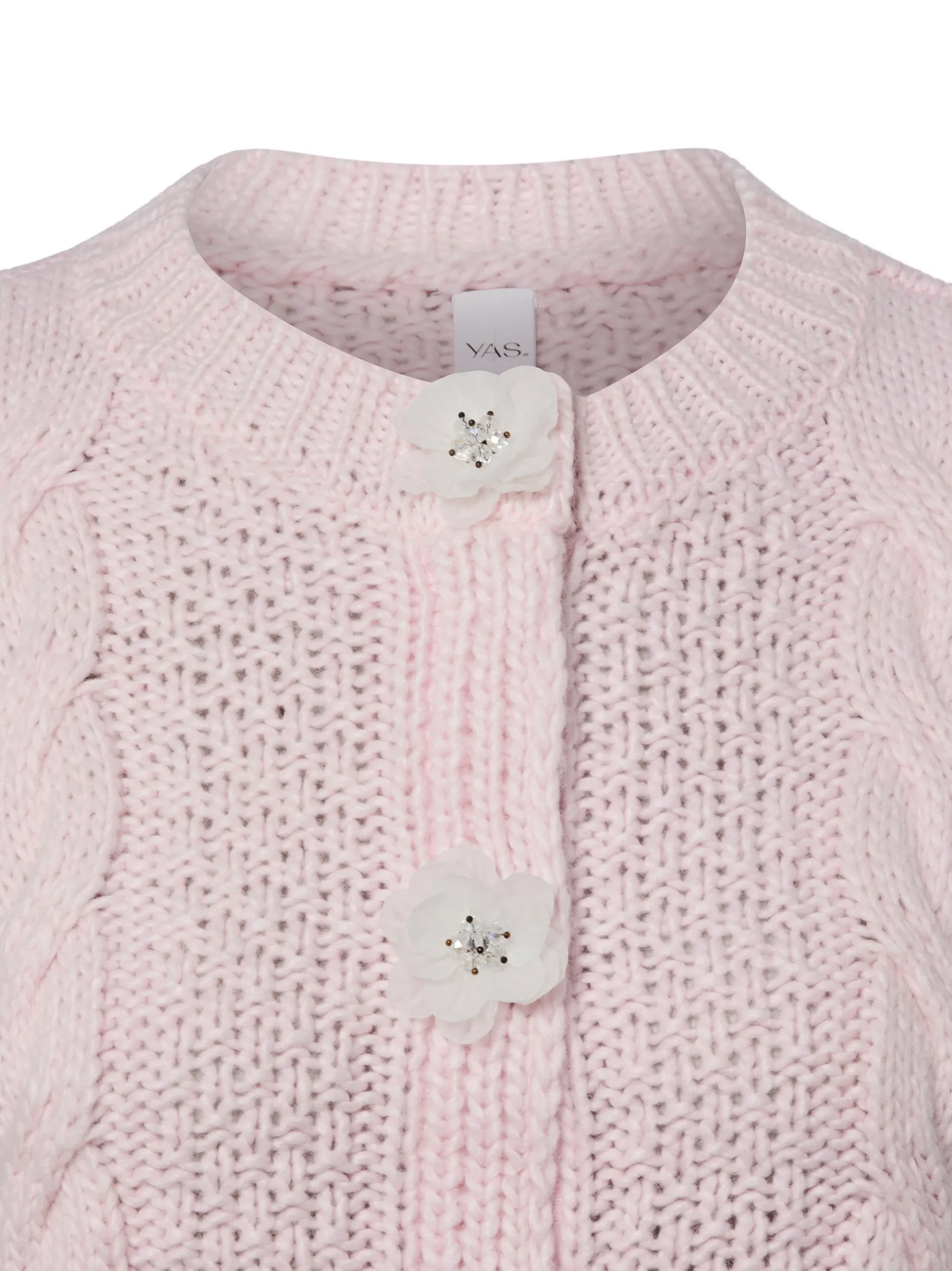 Y.A.S Damen Strickjacke - YASPalila in rosa