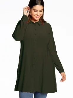 YOEK Damen Bluse in grün