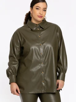 YOEK Damen Bluse in khaki