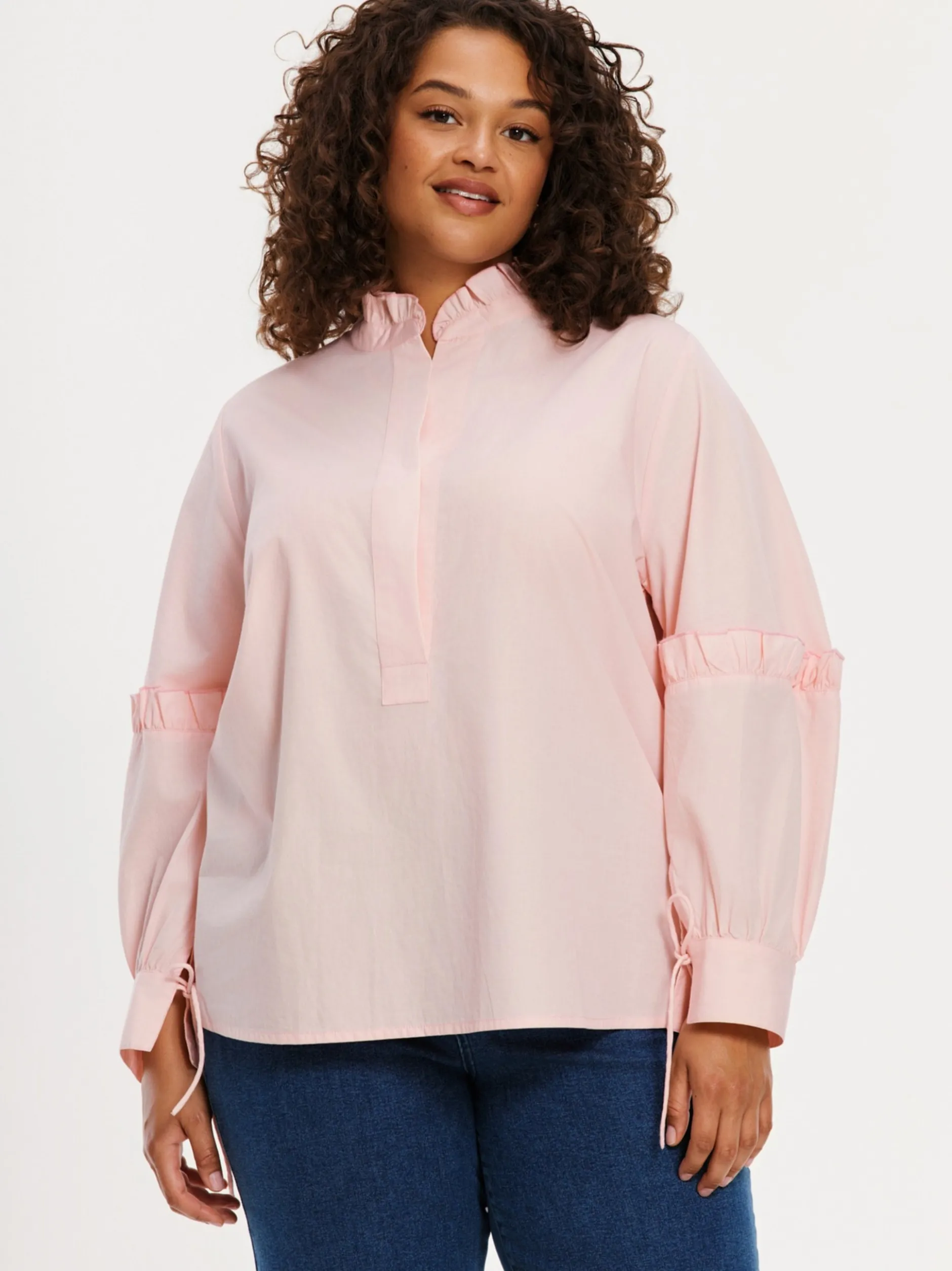 YOEK Damen Bluse in rosa