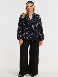 YOEK Damen Bluse in schwarz