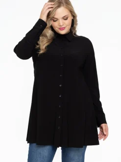 YOEK Damen Bluse in schwarz