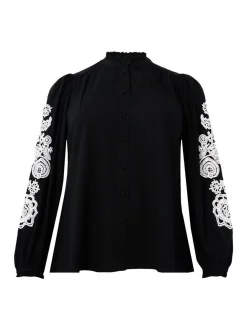 YOEK Damen Bluse in schwarz