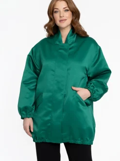 YOEK Damen Bomberjacke in grün