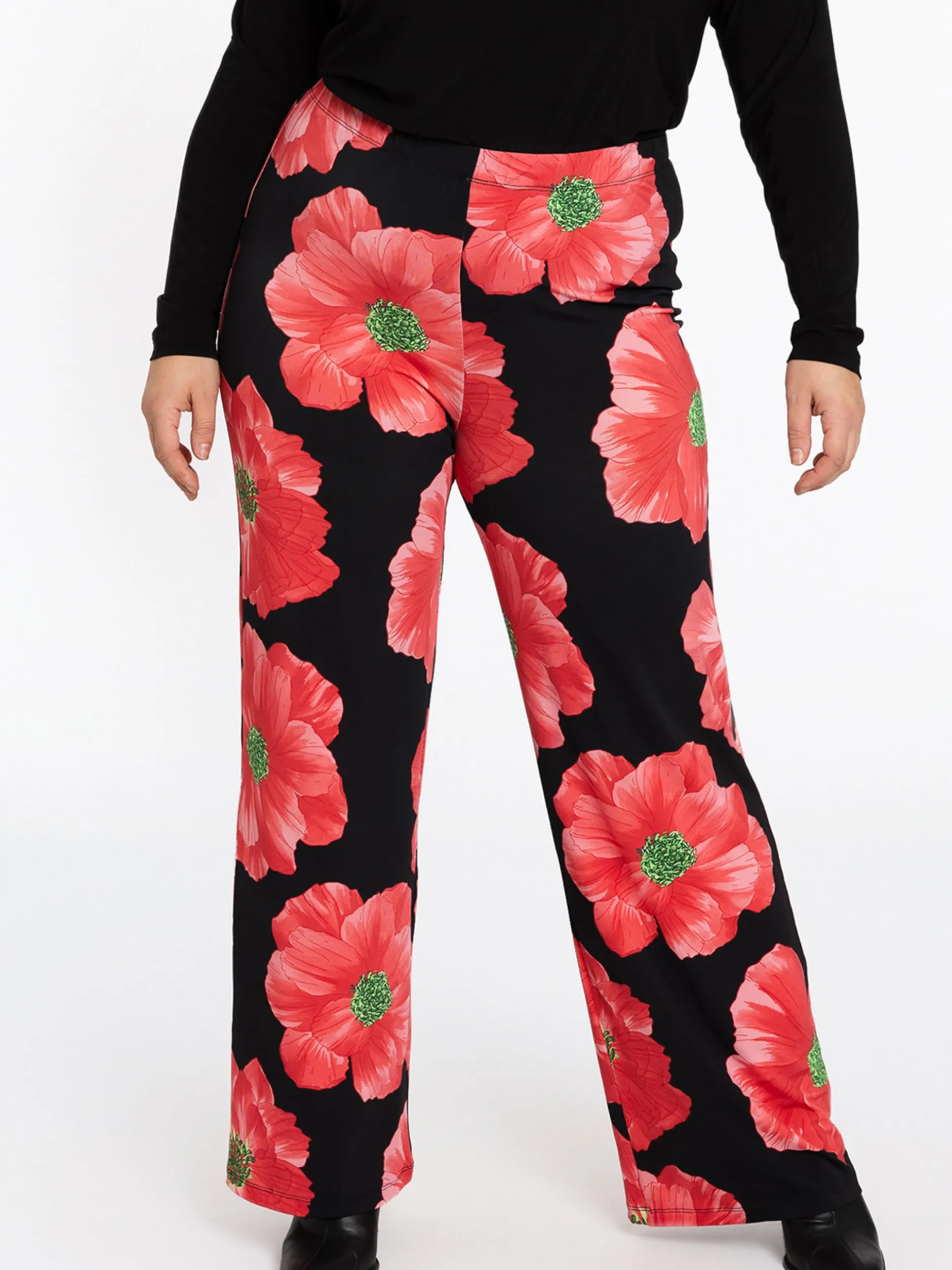 YOEK Damen Hose in rot mehrfarbig