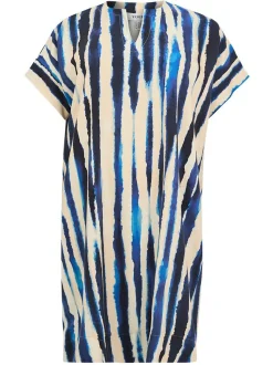YOEK Damen Kaftan in blau beige