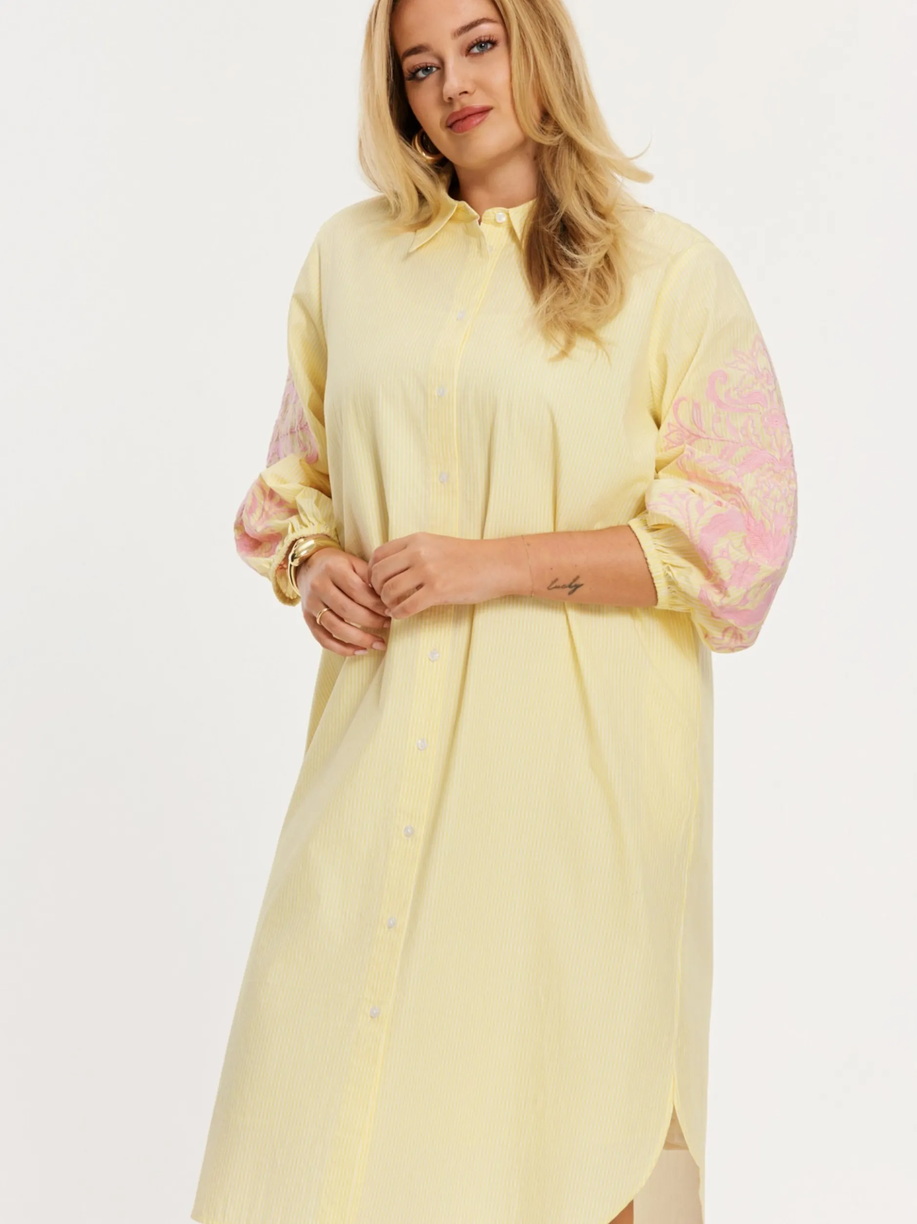 YOEK Damen Kleid in gelb