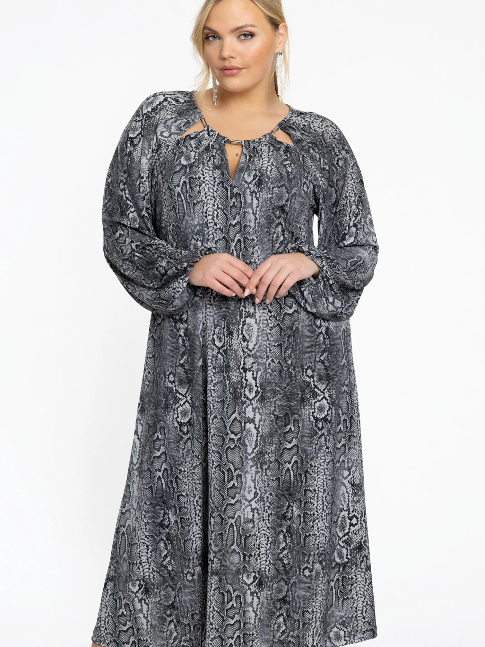 YOEK Damen Kleid in grau
