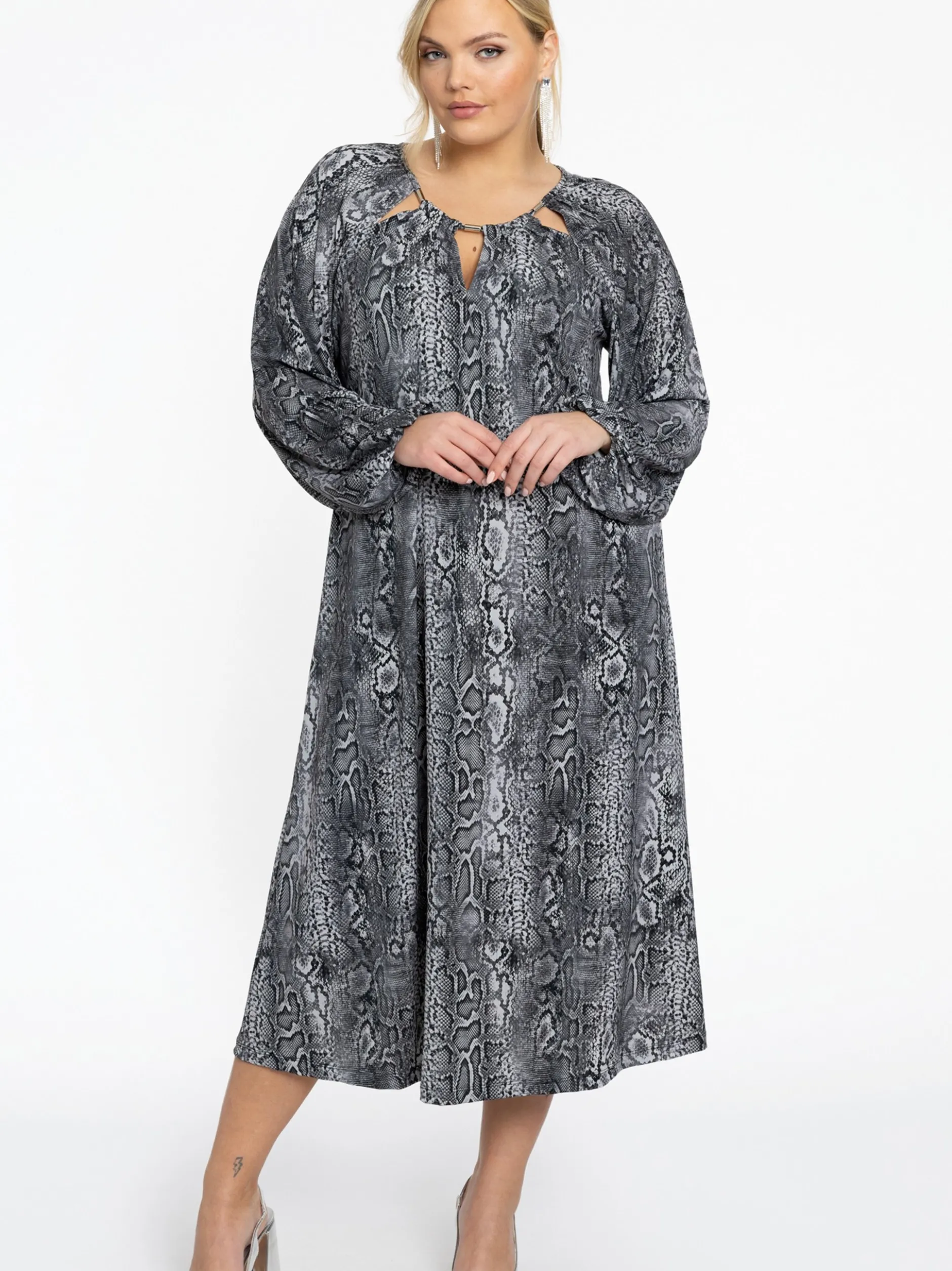 YOEK Damen Kleid in grau