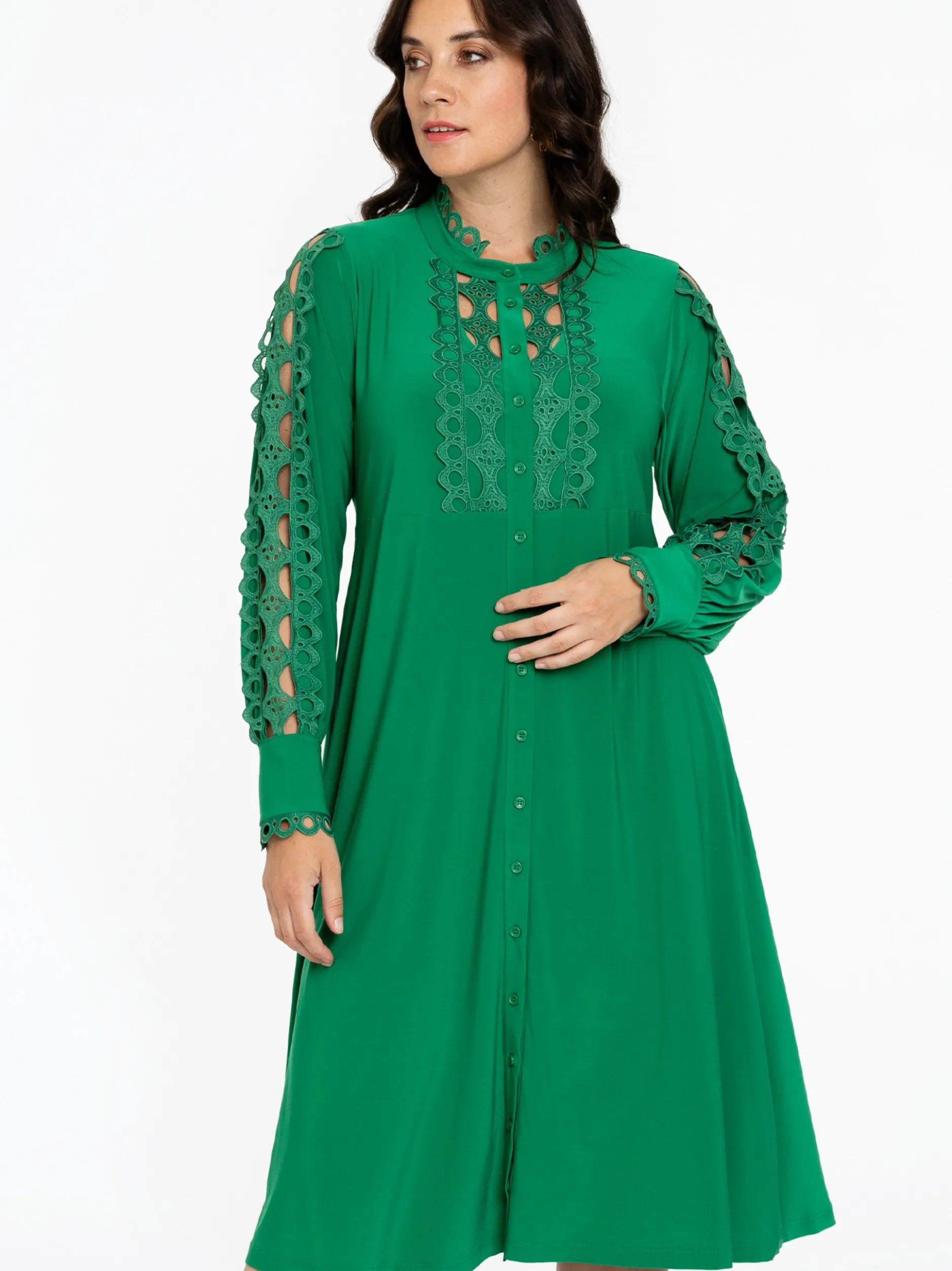 YOEK Damen Kleid in grün