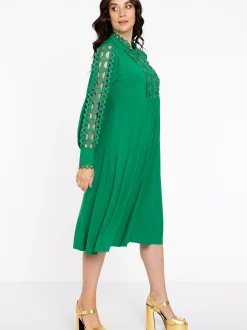 YOEK Damen Kleid in grün