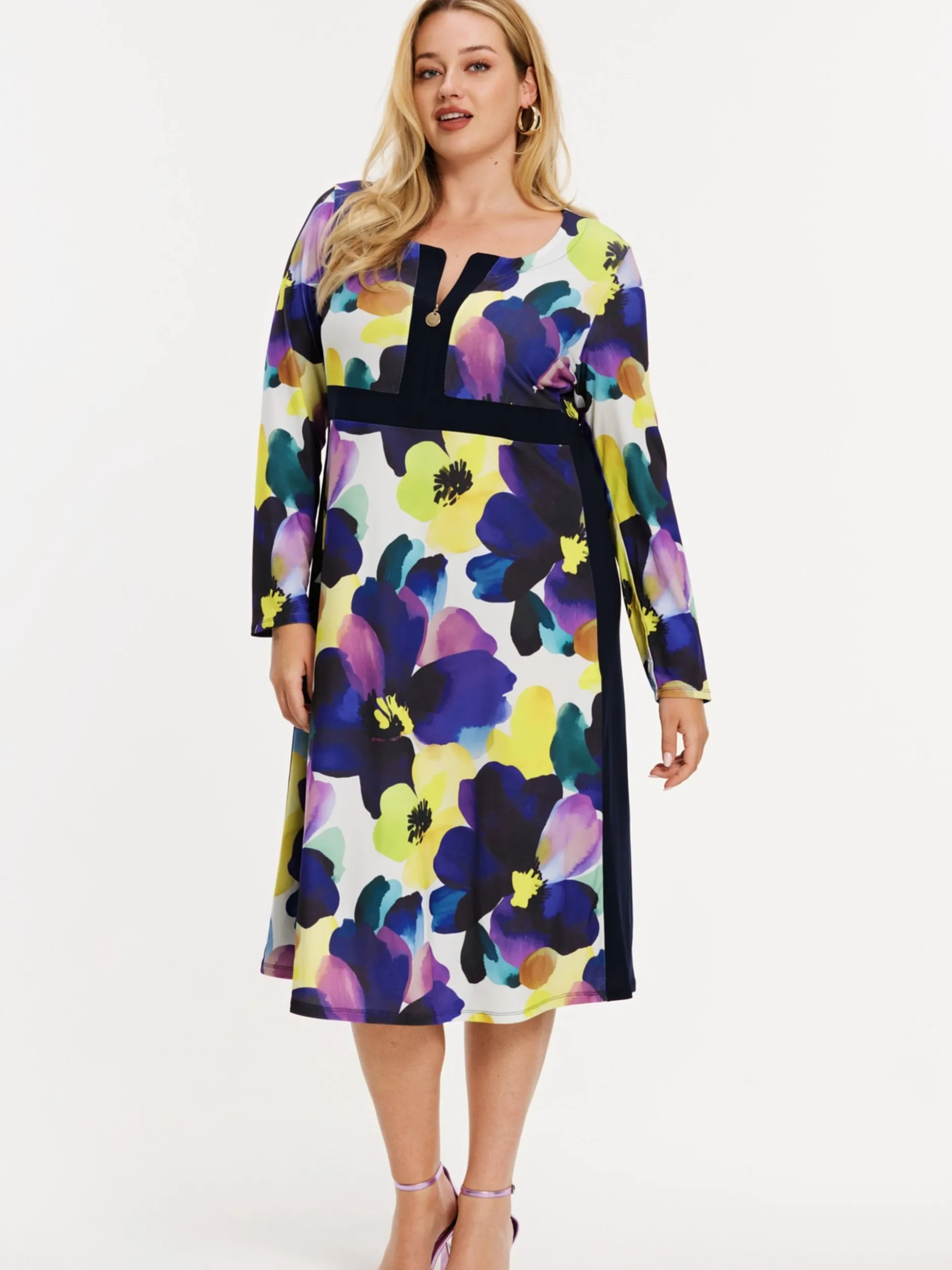 YOEK Damen Kleid in mehrfarbig