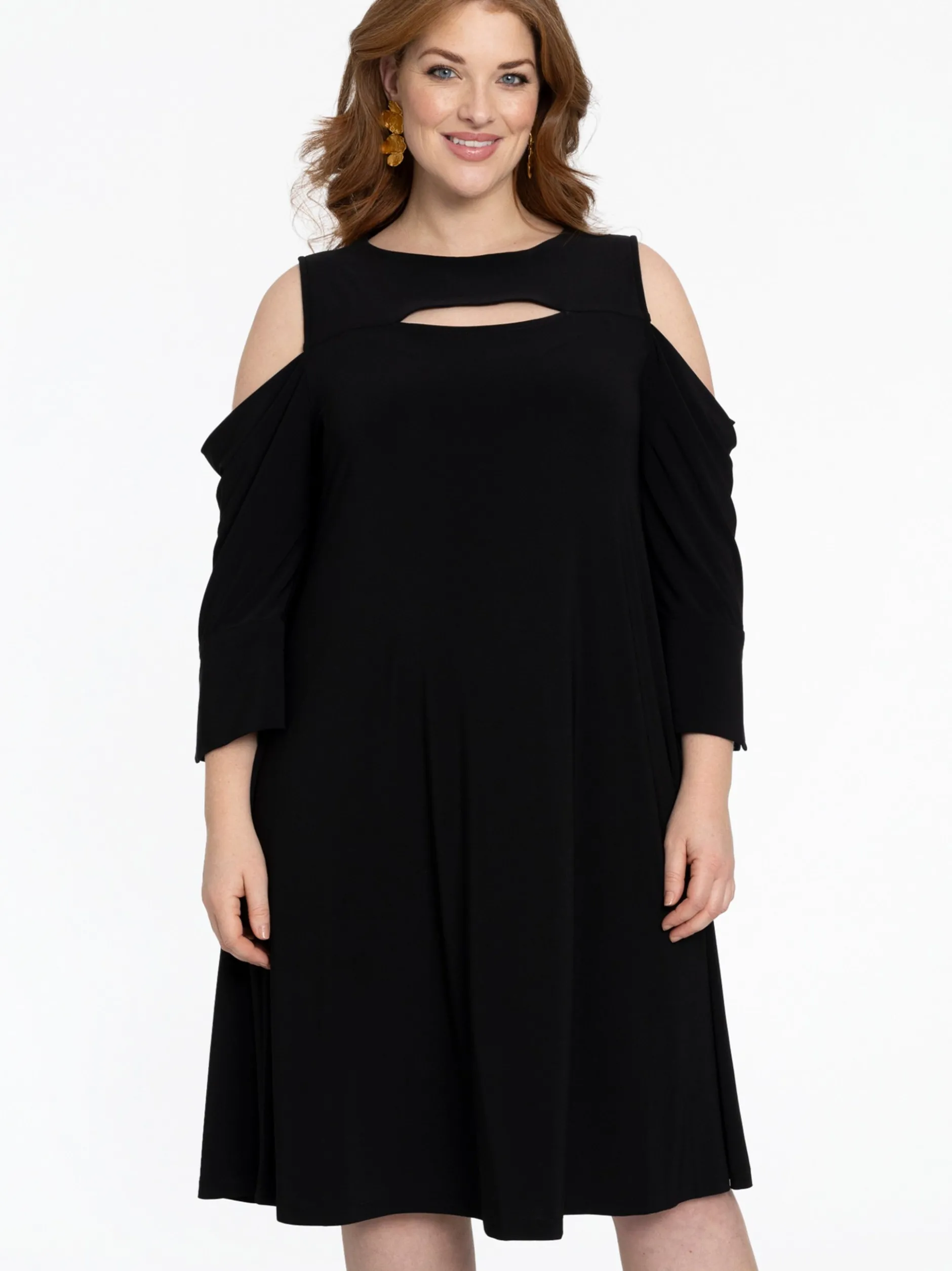 YOEK Damen Kleid in schwarz