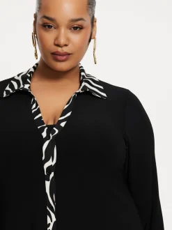 YOEK Damen Kleid in schwarz