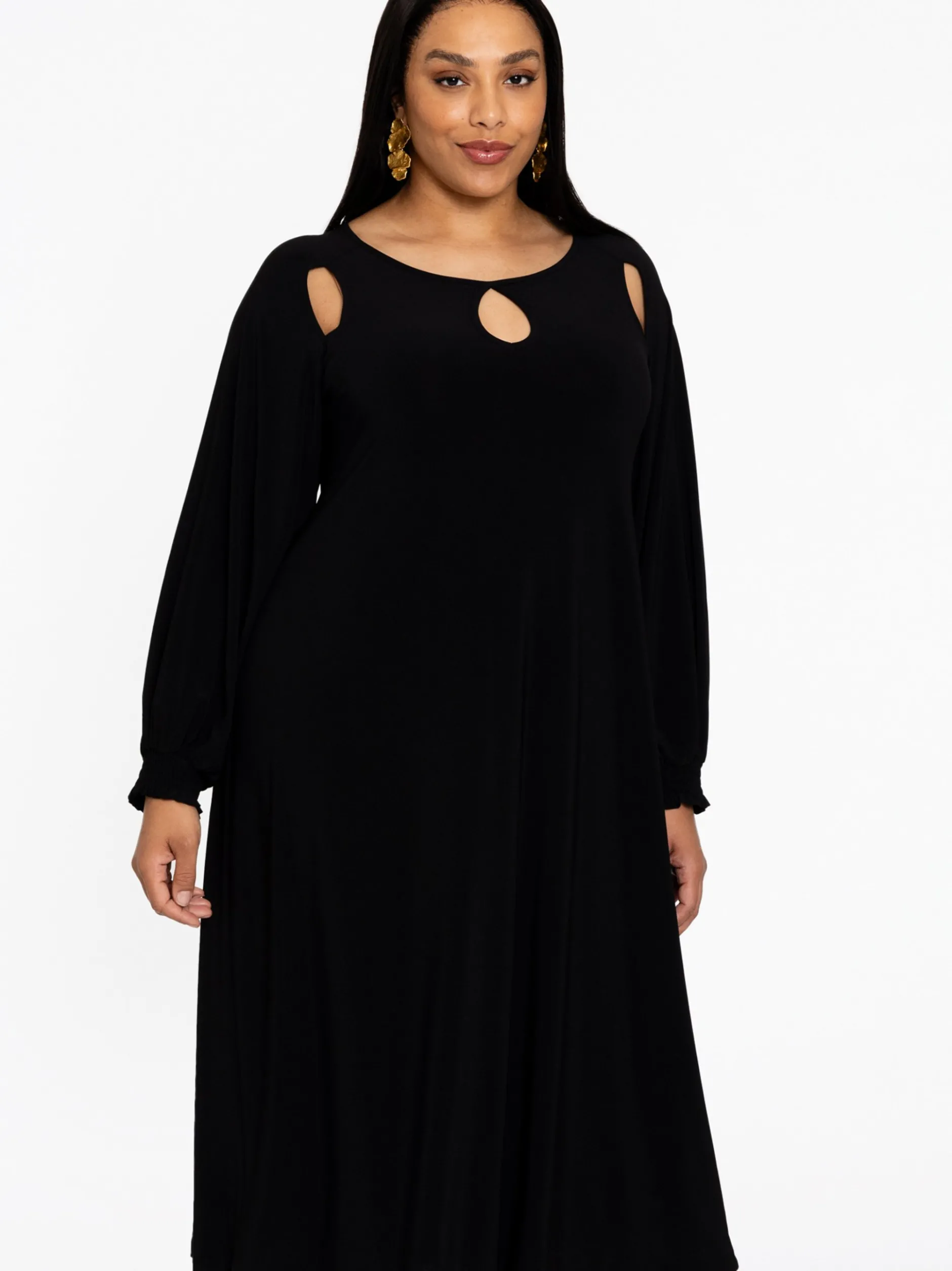 YOEK Damen Kleid in schwarz