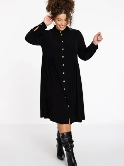 YOEK Damen Kleid in schwarz