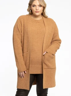 YOEK Damen Strickjacke in braun