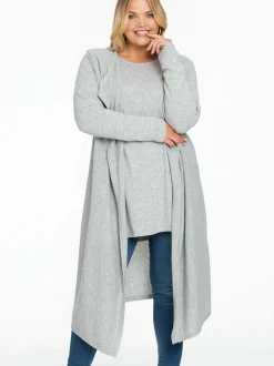 YOEK Damen Strickjacke in grau