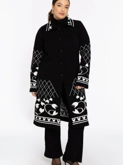 YOEK Damen Strickjacke in schwarz