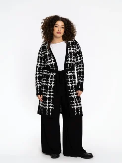 YOEK Damen Strickjacke in schwarz