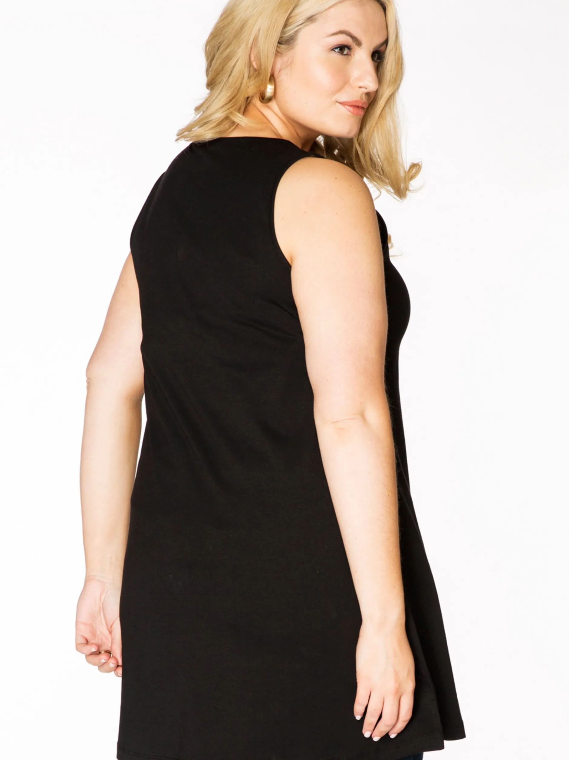 YOEK Damen Top in schwarz