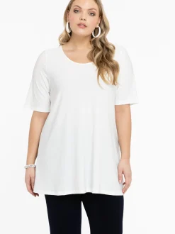 YOEK Damen T-Shirt in ecru