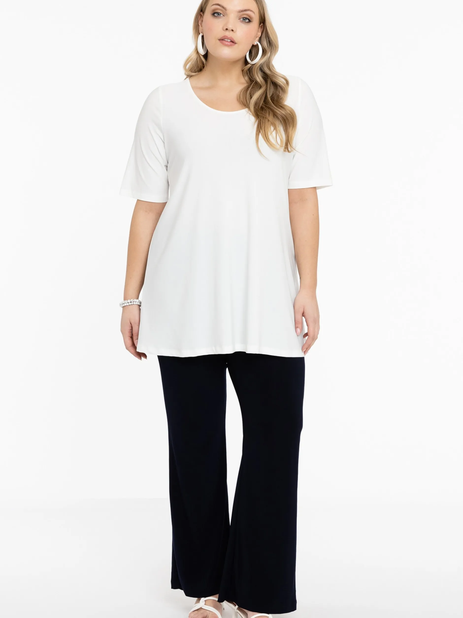 YOEK Damen T-Shirt in ecru