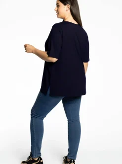 YOEK Damen T-Shirt in marine
