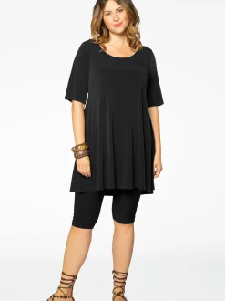 YOEK Damen T-Shirt in schwarz