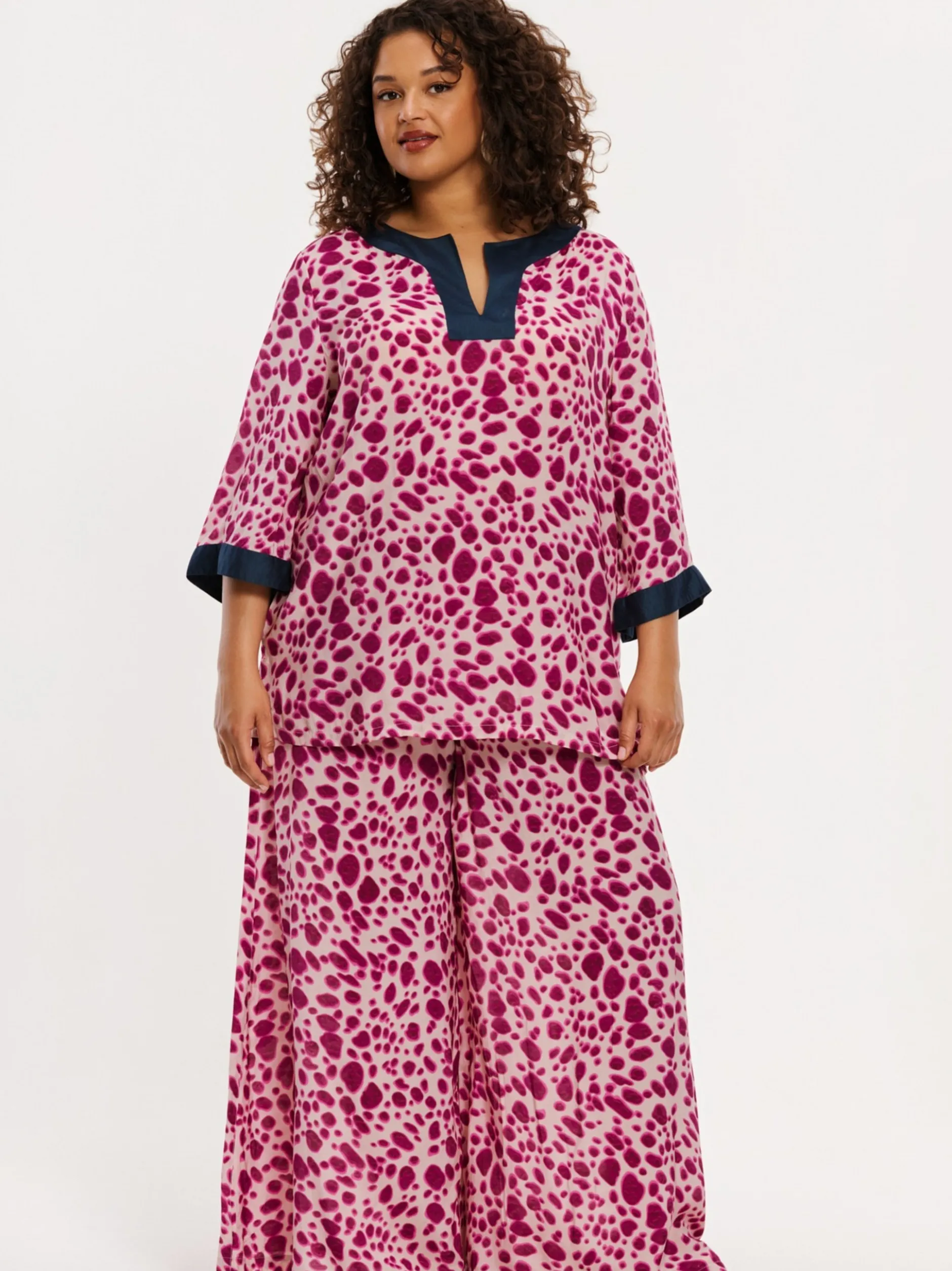 YOEK Damen Tunika in rosa