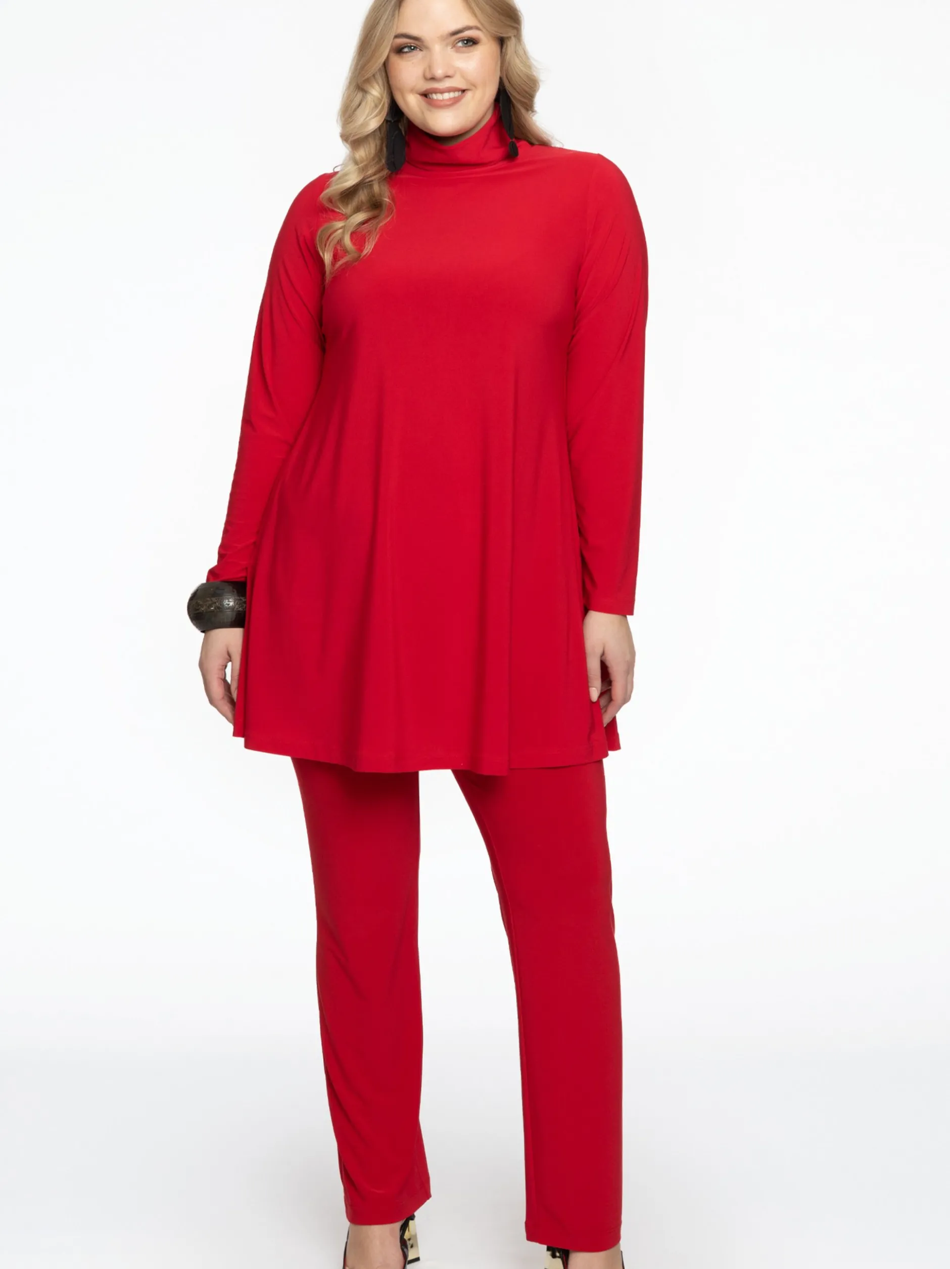YOEK Damen Tunika in rot