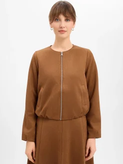 zero Damen Blouson in cognac - Ärmel: langarm
