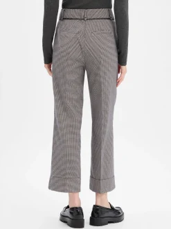 zero Damen Hose in schoko beige - Länge: verkürzt