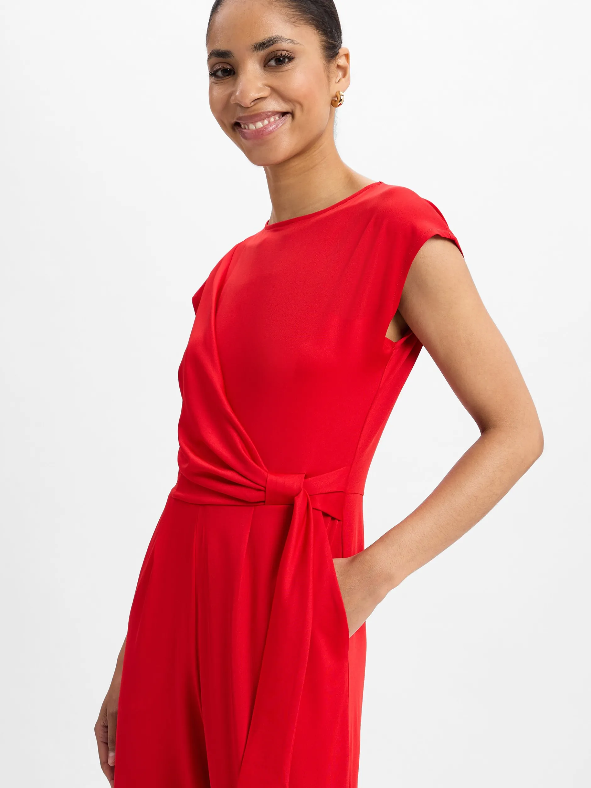 zero Damen Jumpsuit in rot - Ausschnitt: Rundhals