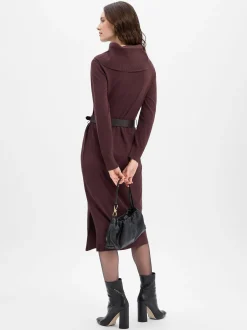 zero Damen Strickkleid in schoko - Ärmel: langarm