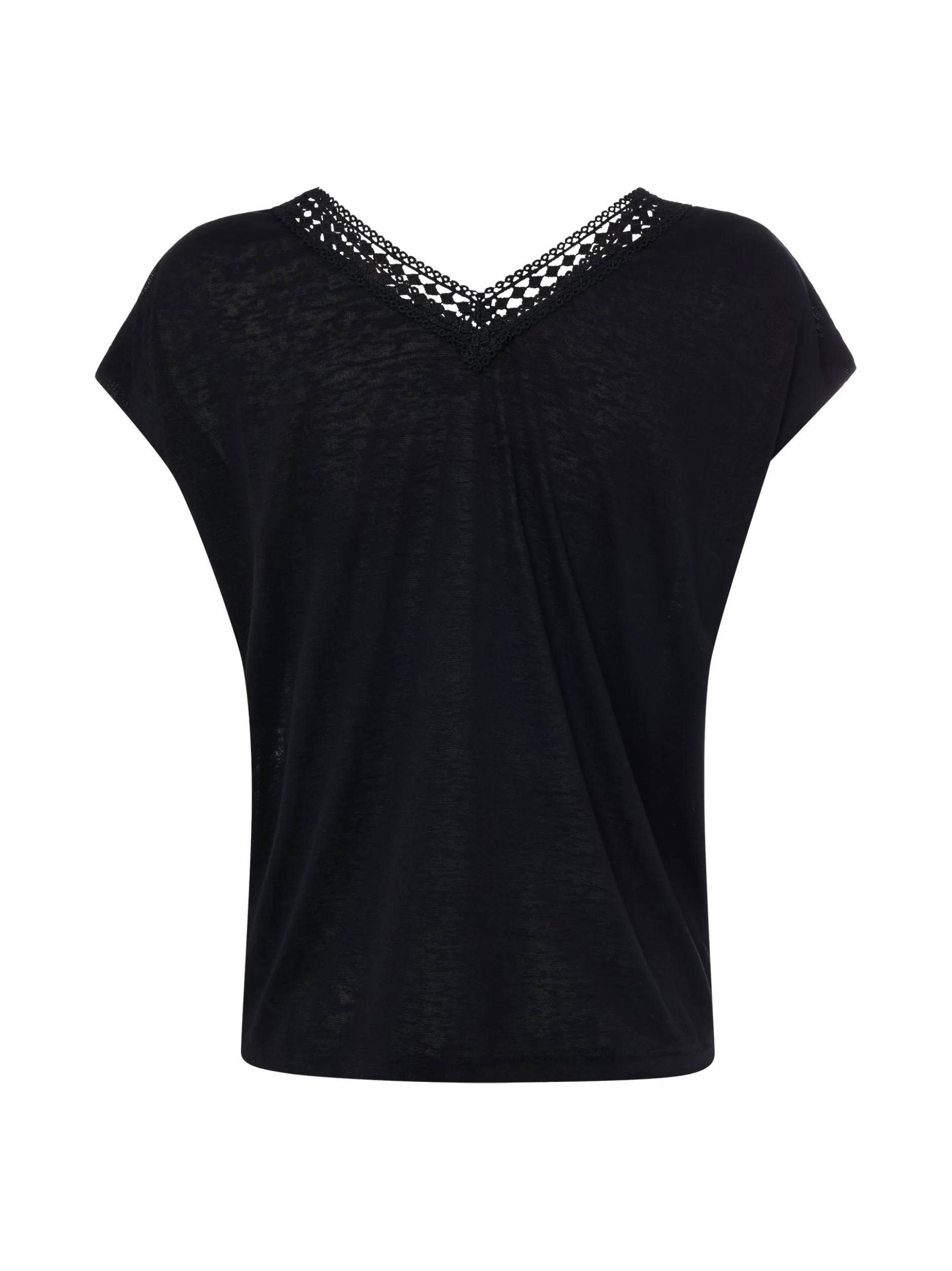zero Damen T-Shirt in schwarz - Ausschnitt: V-Ausschnitt